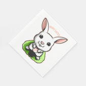 Serviette En Papier Joyeux Lapin De Pâques À Pâques (Coin)