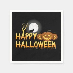 Serviette En Papier Joyeux loup hurlant d'Halloween