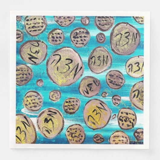 Serviette En Papier Joyeux Matzah moderne (Devant)