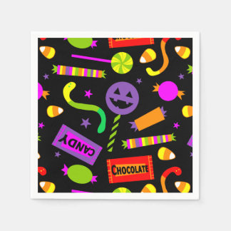 Serviette En Papier Joyeux Motif de bonbons Halloween