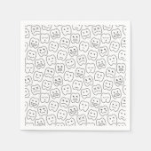 Serviette En Papier Joyeux Motif de dents (Devant)