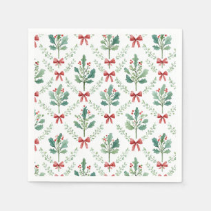 Serviette En Papier Joyeux Motif de Noël Napkins   Festive