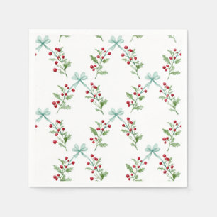 Serviette En Papier Joyeux Motif de Noël Napkins   Festive