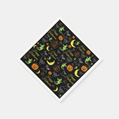 Serviette En Papier Joyeux Motif d'Halloween noir (Coin)