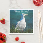 Serviette En Papier Joyeux mouette d'anniversaire (En situation)