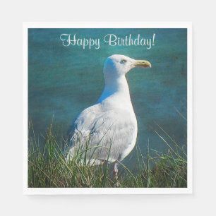 Serviette En Papier Joyeux mouette d'anniversaire