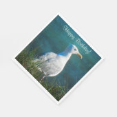 Serviette En Papier Joyeux mouette d'anniversaire (Coin)