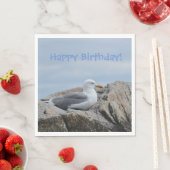 Serviette En Papier Joyeux mouette d'anniversaire (En situation)