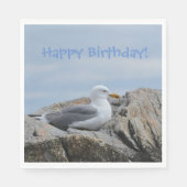Serviette En Papier Joyeux mouette d'anniversaire (Devant)