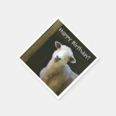 Serviette En Papier Joyeux mouton d'anniversaire (Coin)