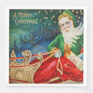 Serviette En Papier Joyeux Napkin de Noël ou papier de découpage