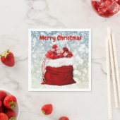 Serviette En Papier Joyeux Naples de Noël (En situation)