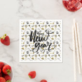 Serviette En Papier Joyeux New Year Party Papier Napkin (En situation)