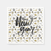 Serviette En Papier Joyeux New Year Party Papier Napkin (Devant)