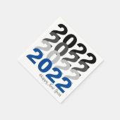 Serviette En Papier Joyeux New Year Typographie Papier Napkin (Coin)