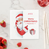 Serviette En Papier Joyeux Noël (En situation)