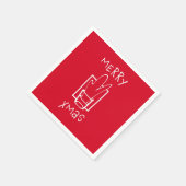 Serviette En Papier Joyeux Noël (Coin)