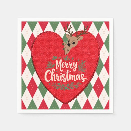 Serviette en papier Joyeux Noël (Devant)