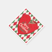 Serviette en papier Joyeux Noël (Coin)