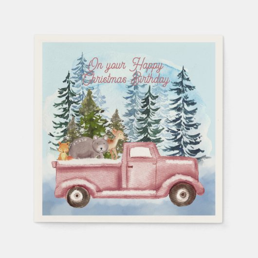 Serviette En Papier Joyeux Noël (Devant)