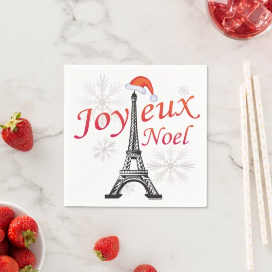 Serviette En Papier Joyeux Noel (En situation)