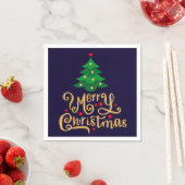 Serviette En Papier Joyeux Noël (En situation)