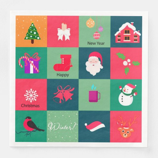 Serviette En Papier Joyeux Noël (Devant)