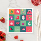 Serviette En Papier Joyeux Noël (En situation)