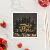 Serviette En Papier Joyeux Noël (En situation)