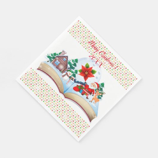 Serviette En Papier Joyeux Noël (Coin)