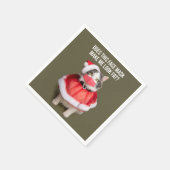 Serviette En Papier Joyeux Noël 2020 Fat Chat en Masque Visage (Coin)