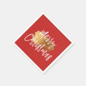 Serviette En Papier Joyeux Noël à la main avec l'or (Coin)
