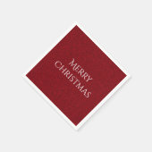Serviette En Papier Joyeux Noël Ajouter votre texte Modèle élégant (Coin)