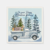Serviette En Papier Joyeux Noël Anniversaire serviettes (Devant)