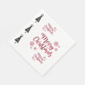 Serviette En Papier Joyeux Noël Arbres Papier serviettes, Arbres noirs (Coin)