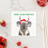 Serviette En Papier Joyeux Noël australien Koala (En situation)
