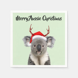 Serviette En Papier Joyeux Noël australien Koala