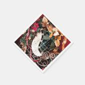 Serviette En Papier Joyeux Noël avec Gold Sleigh (Coin)