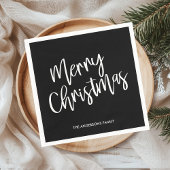 Serviette En Papier Joyeux Noël Black Holiday