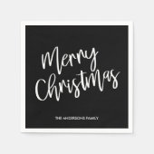 Serviette En Papier Joyeux Noël Black Holiday (Devant)