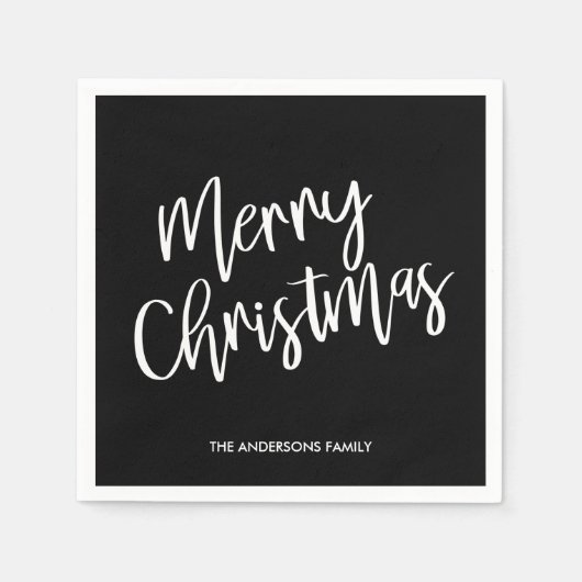 Serviette En Papier Joyeux Noël Black Holiday (Devant)