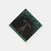 Serviette En Papier Joyeux Noël | Branches Gold Tree & Pine (Coin)