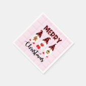 Serviette En Papier Joyeux Noël - Buffalo nus plaid (Coin)