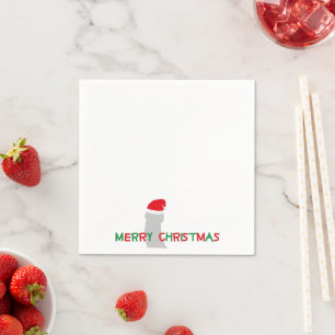 Serviette En Papier joyeux noël, caractère santa claus