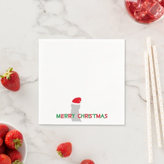Serviette En Papier joyeux noël, caractère santa claus (En situation)