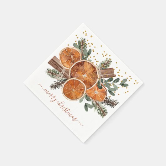 Serviette En Papier Joyeux Noël Citrus Pine (Coin)