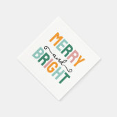 Serviette En Papier Joyeux Noël Classique Minimaliste Simple (Coin)