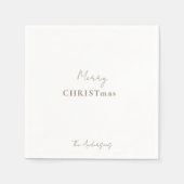 Serviette En Papier Joyeux Noël Cocktail Personnalisé II (Devant)