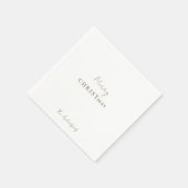 Serviette En Papier Joyeux Noël Cocktail Personnalisé II (Coin)