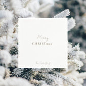 Serviette En Papier Joyeux Noël Cocktail Personnalisé II